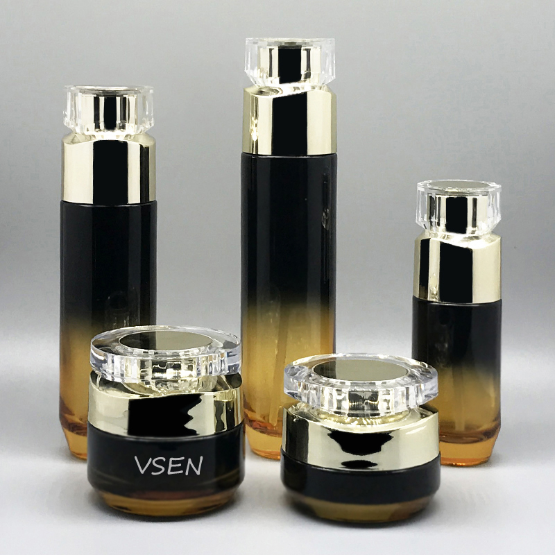 心悅化妝品玻璃瓶黑色 馨悅化妝品套裝瓶 120ml精(圖4)